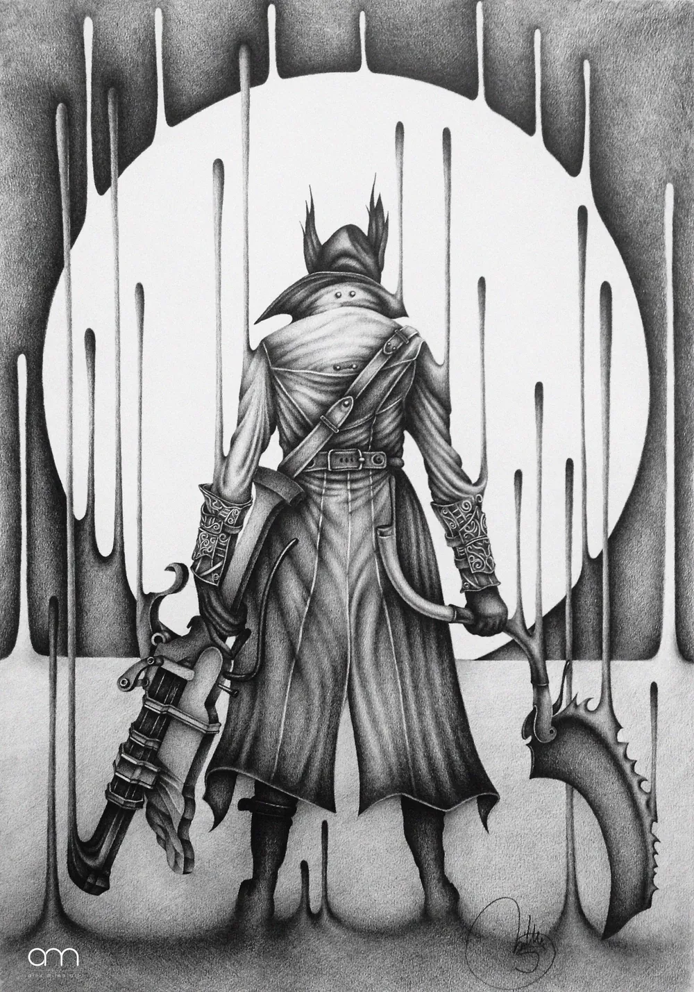 “Bloodborne” - 35/50 cm; pencil on paper;