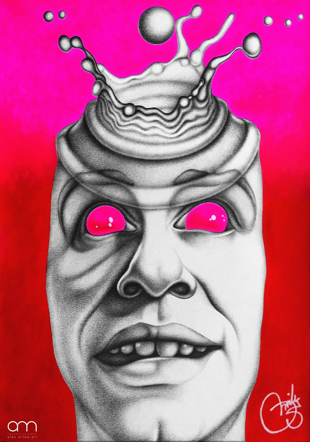 “End Of The Fucking World” - 36 x 50 cm; pencil + acrylic paint on paper;