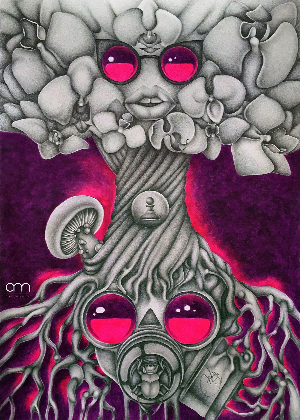 “Le Petit Chaperon Rouge” - 35/50 cm; pencil + acrylic paint;
