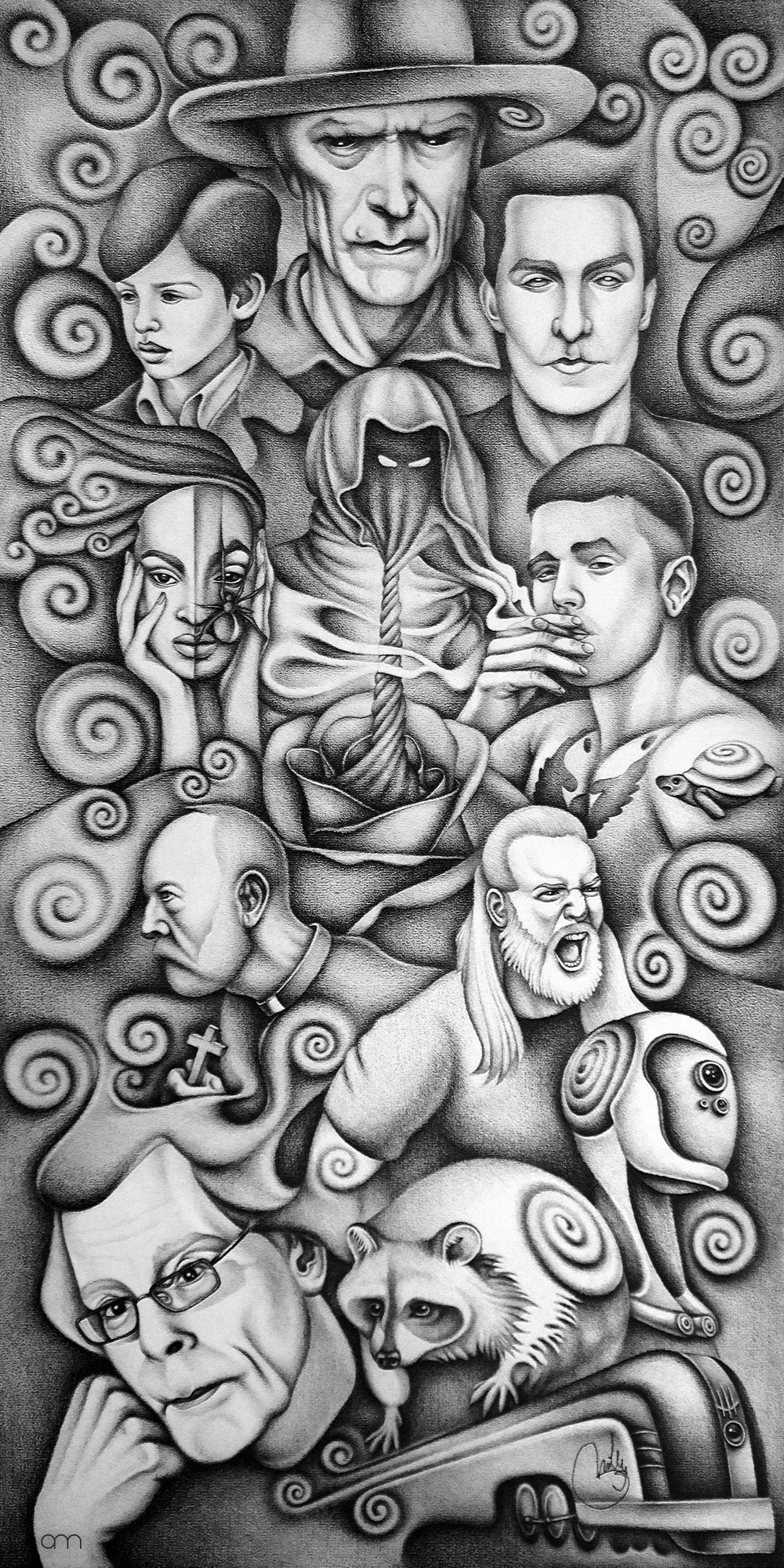 “The Dark Tower” - 35/70 cm; pencil on paper;