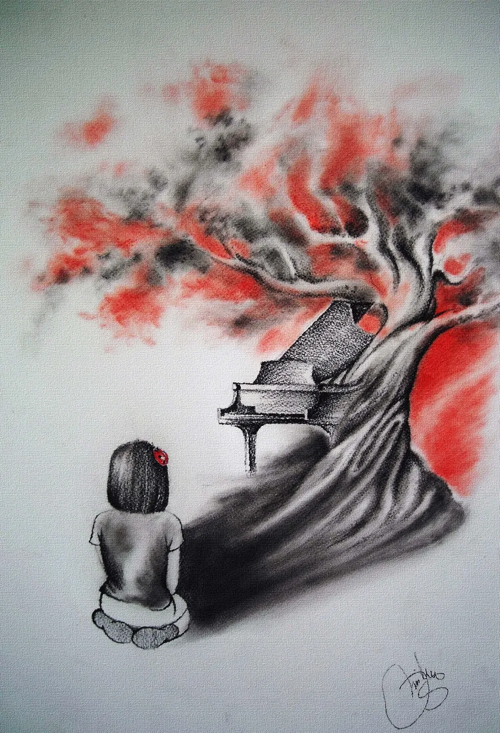 “Memories” - 35/50 cm; pencil + pastel on paper;