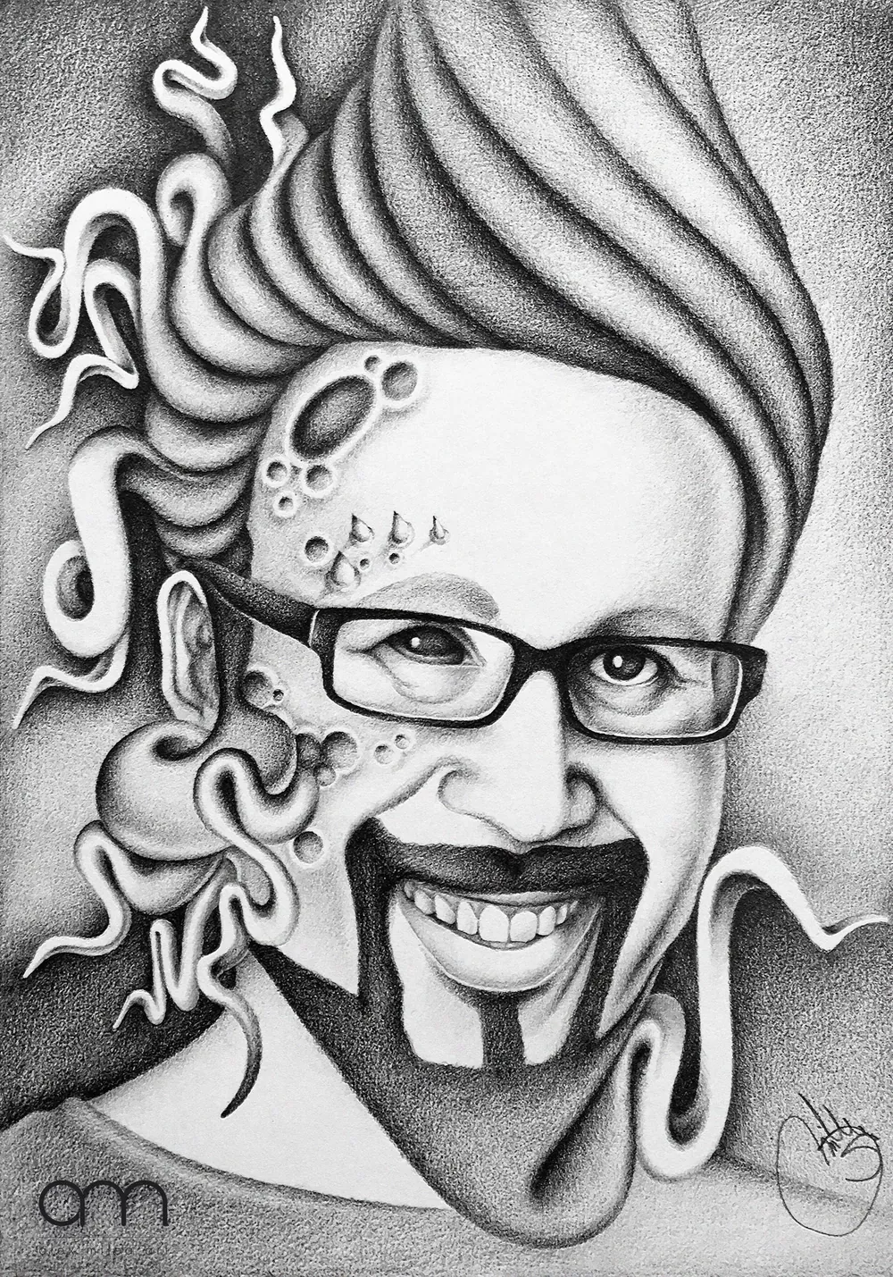 “One Of The Others - Eric M. Lang” - 21/30 cm; pencil;